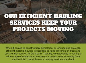 Our Efficient Hauling Services Keep Your Projects Moving [infographic]