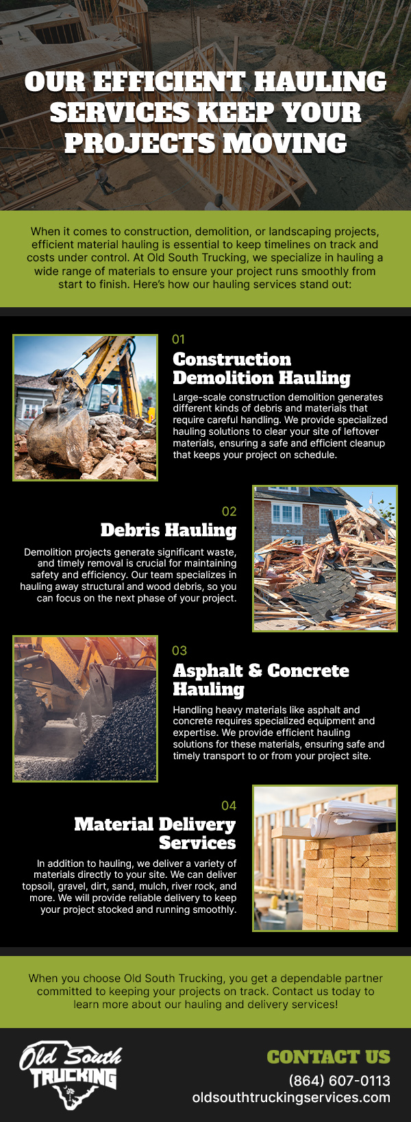 Our Efficient Hauling Services Keep Your Projects Moving [infographic]